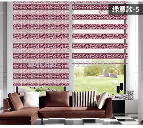 Living Room Jacquard Roller Shutter Bathroom Curtain Study Soft Gauze Double-Layer Lifting Curtain Balcony Shading Venetian Blind Manufacturer