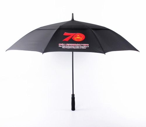 Advertising Gift Umbrella Customized Promotional Umbrella Gift Umbrella Golf Double-Layer Straight Rod Fiber Bone Enlarged Sunny Umbrella