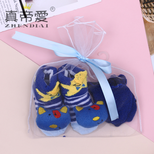 newborn cotton socks baby socks cute cartoon doll socks baby three-dimensional socks anti-eating gloves