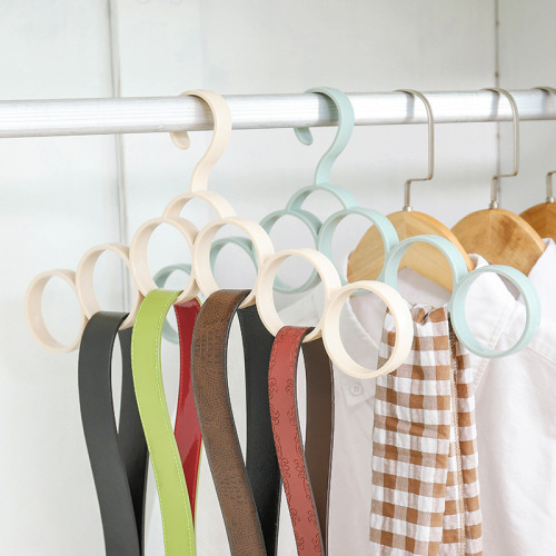 nordic color clothes hanger silk scarf tie storage rack household plastic clothes hanger belt rack belt scarf rack