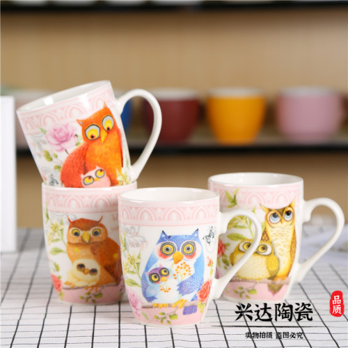 Ceramic Mug Cartoon Animal Water Cup Tea Cup Breakfast Coffee Cup Couple‘s Cups Gift Handle Cup Series 6689