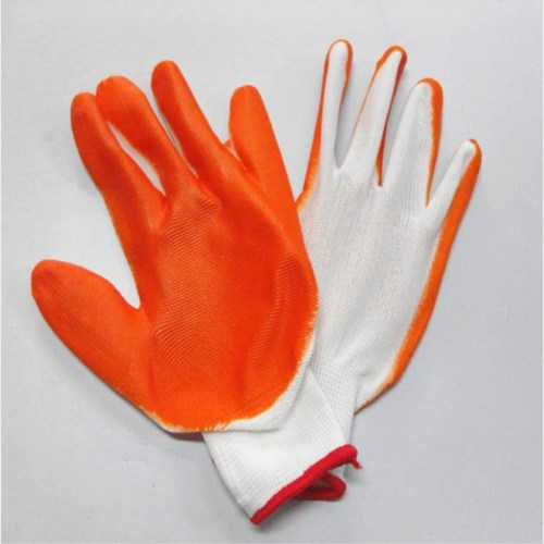 Nylon 13 Needle Nitrile Gloves ding Qing Labor Protection Orange Dipping Work Protection Blue Ding Qing Gloves Black