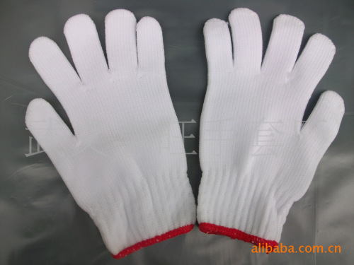 white full nylon 300g gloves wear-resistant and dust-free gloves wholesale thin nylon work gloves orange blue