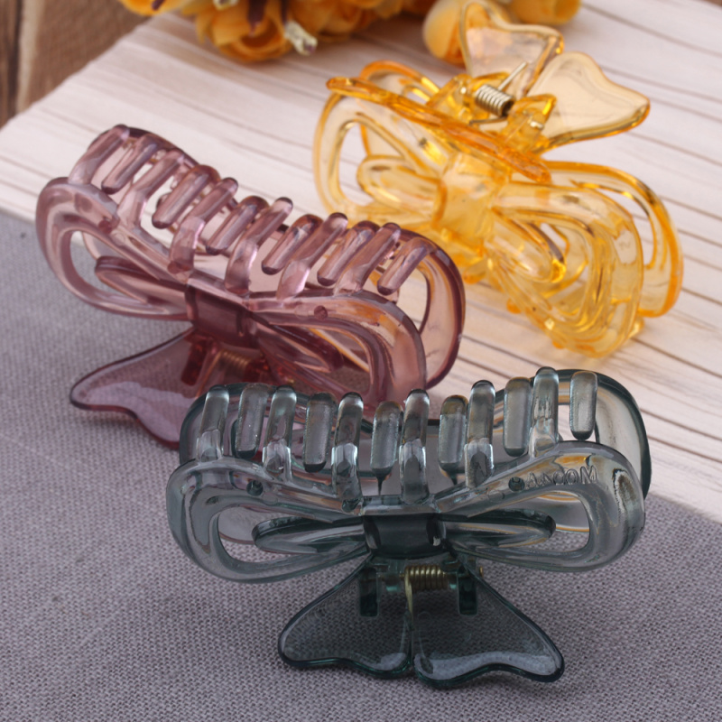 2 yuan tienda accesorios transparente colorido flores agarrador dulce pelo agarrador versátil franja clip clip de pelo pic 4