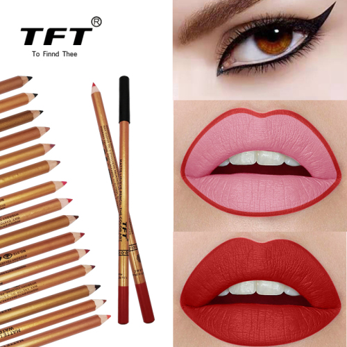 new matte waterproof modified lips easy to color non-blooming eyeliner eyebrow pencil lip liner pen