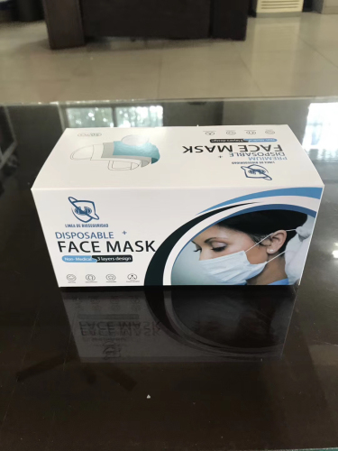 Disposable Mask Box Packing Box Spot Surface Mask 50 PCs Color Box Only Sell Box