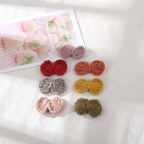 diy knitting bowknot crochet woven flower clothing accessories color size can be customized