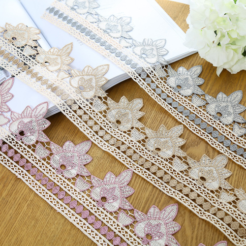 High Density Curtain Embroidery Lace Exquisite Computer Embroidery Wide Bar Code Curtain Accessories Non-Elastic Embroidery Lace