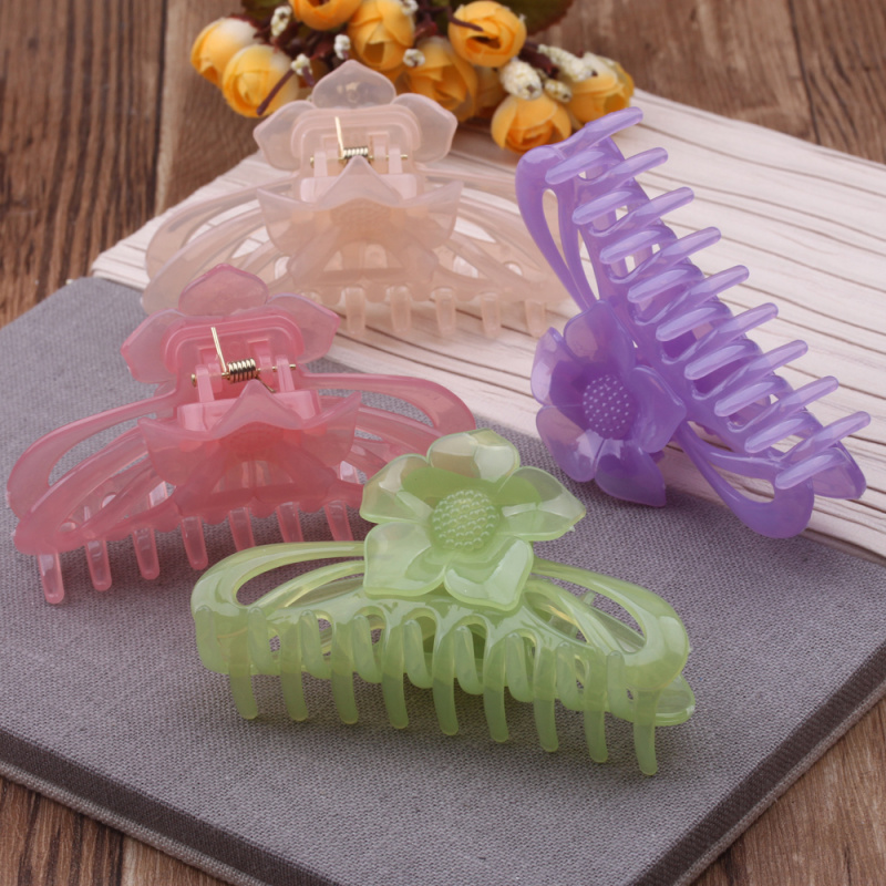 2-yuan store accessories: Large, medium-sized, simple and durable hair clips, top clips, Korean plastic hair grips and hair accessories pic 3