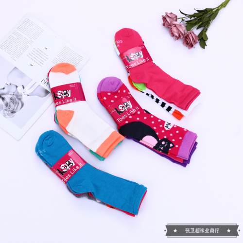 36-Size 40 Specifications Colorful Color Matching Women‘s Fashion Cotton Socks European and American Fashion Street Couple Long Tube Skate Socks