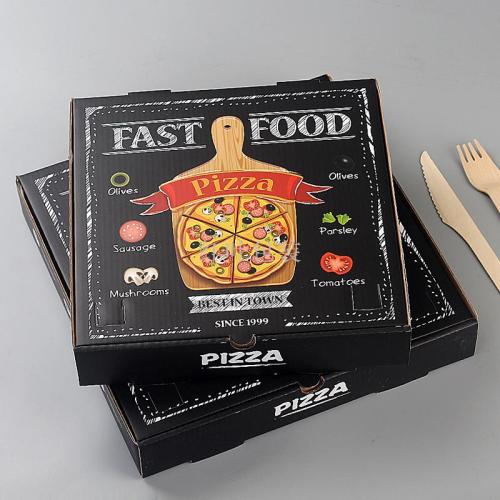 Wholesale Custom Logo Kraft Paper Pizza Box Factory Direct Free Design 