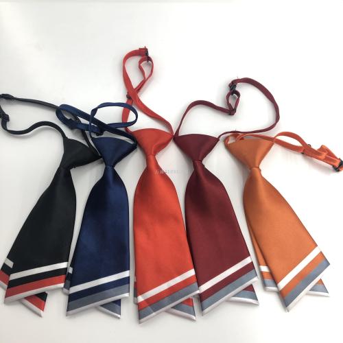 solid color women‘s knife tie girls‘ double-layer small tie bank sailor dance jk uniform business wear tie collar flower