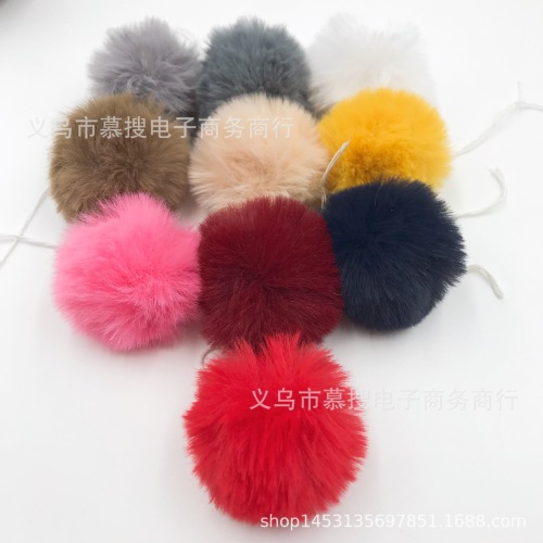 manufacturer direct sales 6cm artificial fur ball imitation rabbit fur ball fake fur ball handmade diy accessories bag pendant