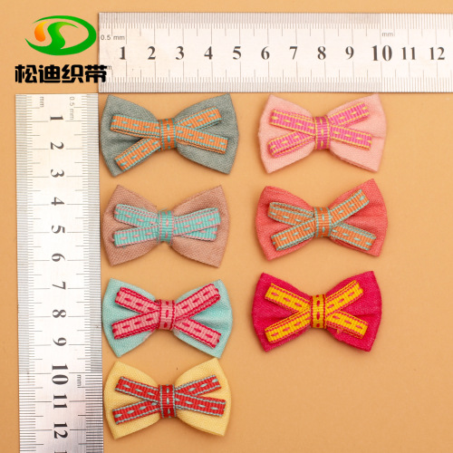 Wholesale Handmade Bowknot Crawler Accessories Children‘s Cotton Fabric Bowknot Hair Accessories Toy Accessories