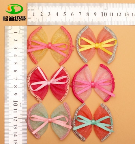 Manufacturer copying Mesh Mesh Flower Children‘s Toy Bow Handmade Toy Accessories Girls‘ Accessories 