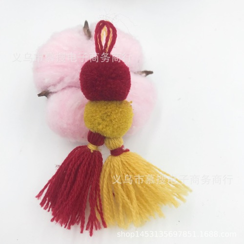 Handmade Diy Two-Color Fimbrilla Fur Ball Tassel Clothing Gift Home Textile Accessories Customization