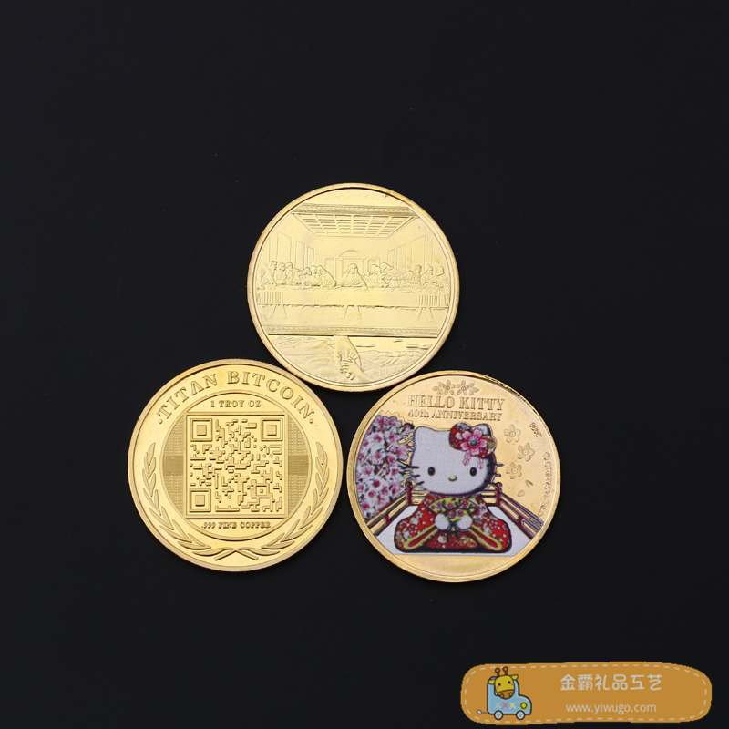 欧美历史名人头像勋章 日韩卡通动漫角色图案纪念币 颜色款式多样