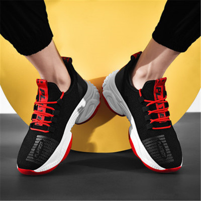 Cross-Border 2020 Spring Tide Men‘s and Women‘s Same Flying Woven Sneakers Breathable Thick Bottom Non-Slip Old Beijing Mesh Casual Shoes 