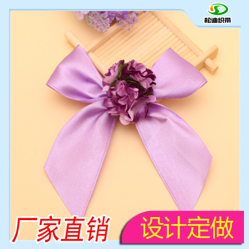 wholesale customized product packaging box decoration handmade paper flower ribbon bow accessories