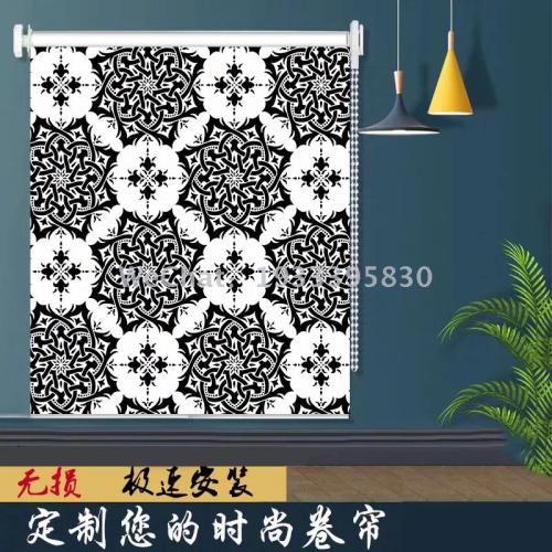Blackout Curtain3d Full Room Darkening Roller Shade Living Room Guest Room Roller Shutter Curtain Private Customization Factory Direct Sales
