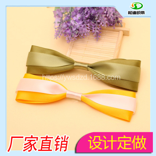 wholesale ribbon handmade double bow clothing hairpin accessories