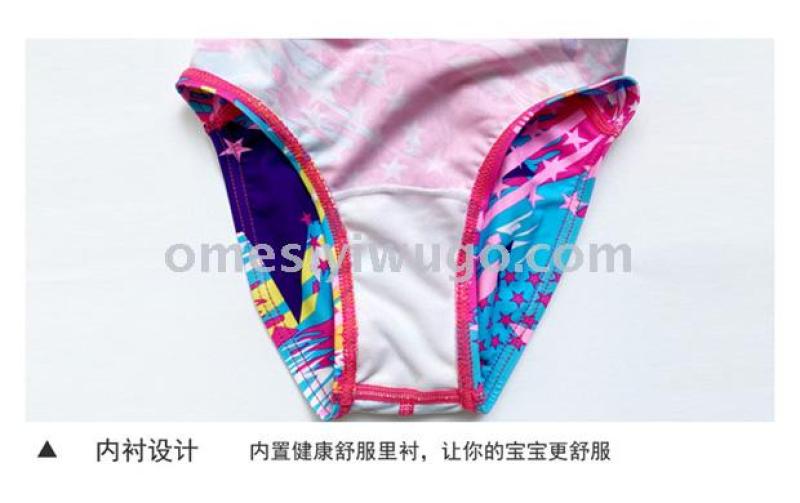儿童专业泳衣连体游泳衣中大童女童学游泳训练三角连体泳衣详情9