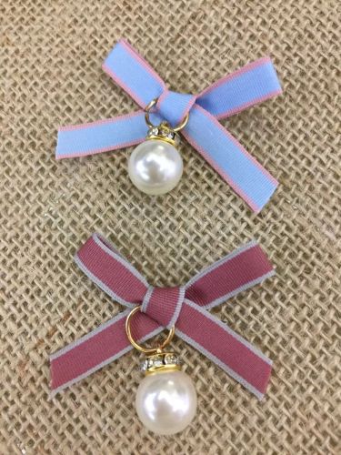 factory wholesale new korean children‘s clothing children‘s socks women‘s socks clothing accessories ribbon bow hanging beads pearl pendant
