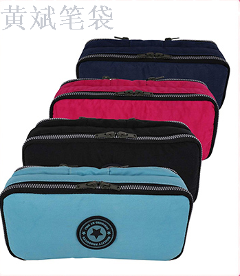 factory direct sales domestic and foreign trade new pencil bag student stationery storage bag multi-layer multi-functional junior high school canvas