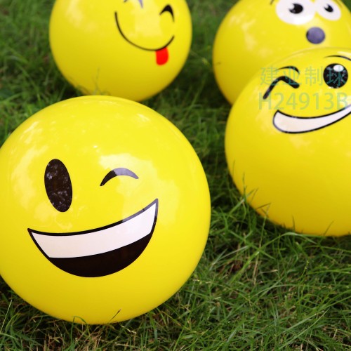 Factory Direct Children‘s Inflatable Racket Ball Expression Smiley Face Night Market Hot Selling Water Park Beach Ball Wholesale