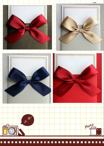Factory Spot Color Rib Hand Knotted Bow Ribbon Ribbon Bow Hair Accessories Children‘s Clothing Decoration 