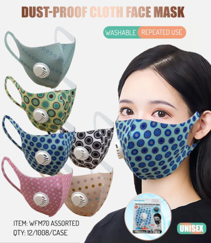 Internet Hot Star with the Same Type Mask Digital Printing Custom with Breather Valve Mask with Valve Mask
