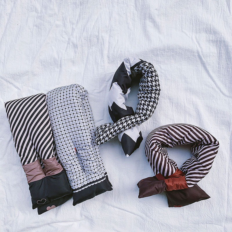 秋冬新款保暖儿童围巾韩版夹棉男女童围脖宝宝交叉围巾厂家直销