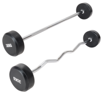 weight lifting fitness dumbbell coated straight bar/curved bar fixed barbell exercise arm strength