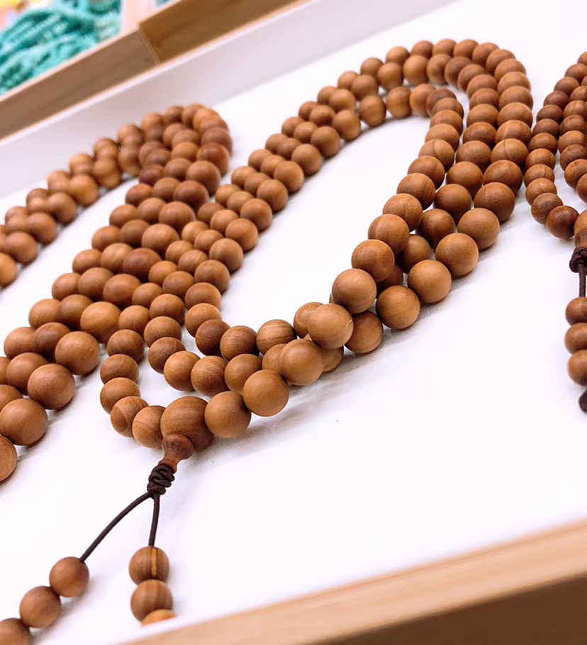 正宗印度老山檀香108粒佛珠手链饰品礼品