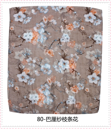 the size and specification of the new silk yarn printed scarf can be customized