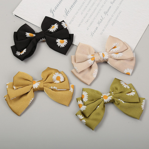 new fashion korean style daisy bow shoe flower hat flower women‘s handmade diy jewelry accessories factory wholesale