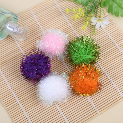 5cm color polypropylene wool ball colorful diy christmas accessories fur ball glitter plush ball customization