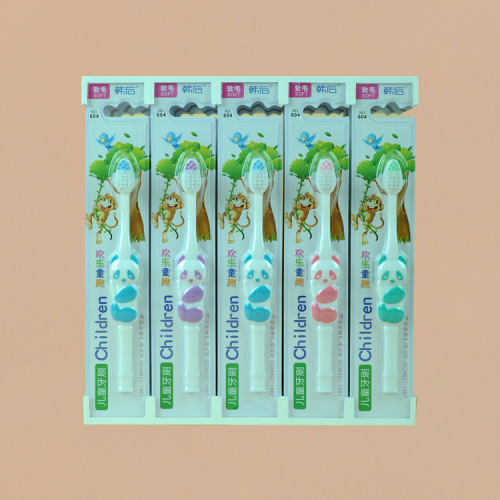 Toothbrush Wholesale Hanhoo 604 （Seat/30 PCs） Children Soft-Bristle Toothbrush