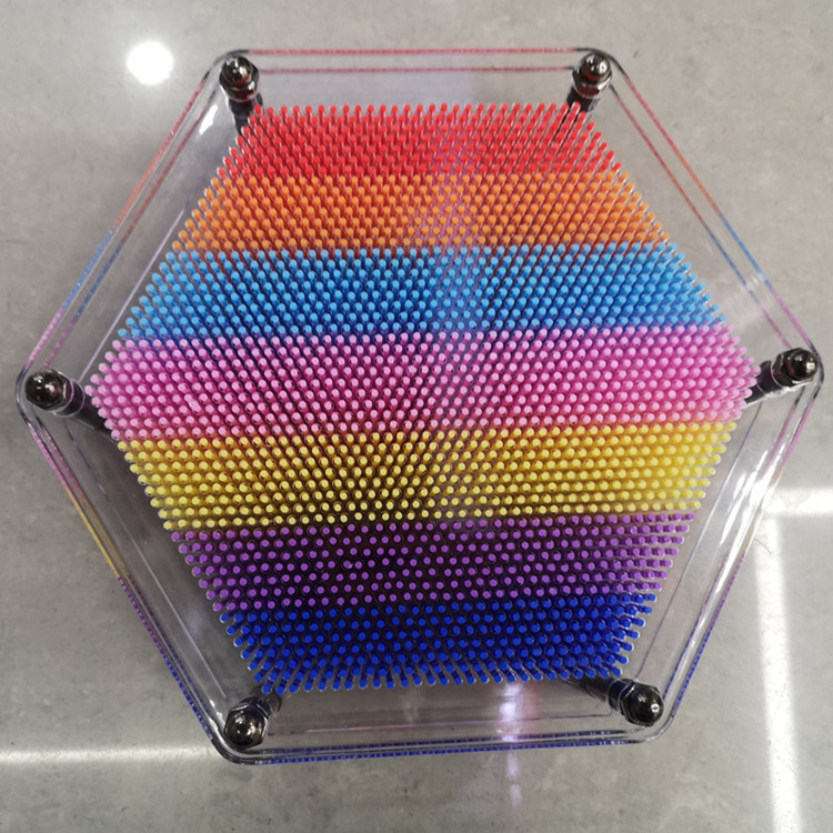 3D手模菱形针框新奇减压玩具彩色按手印针框玩具百变针框