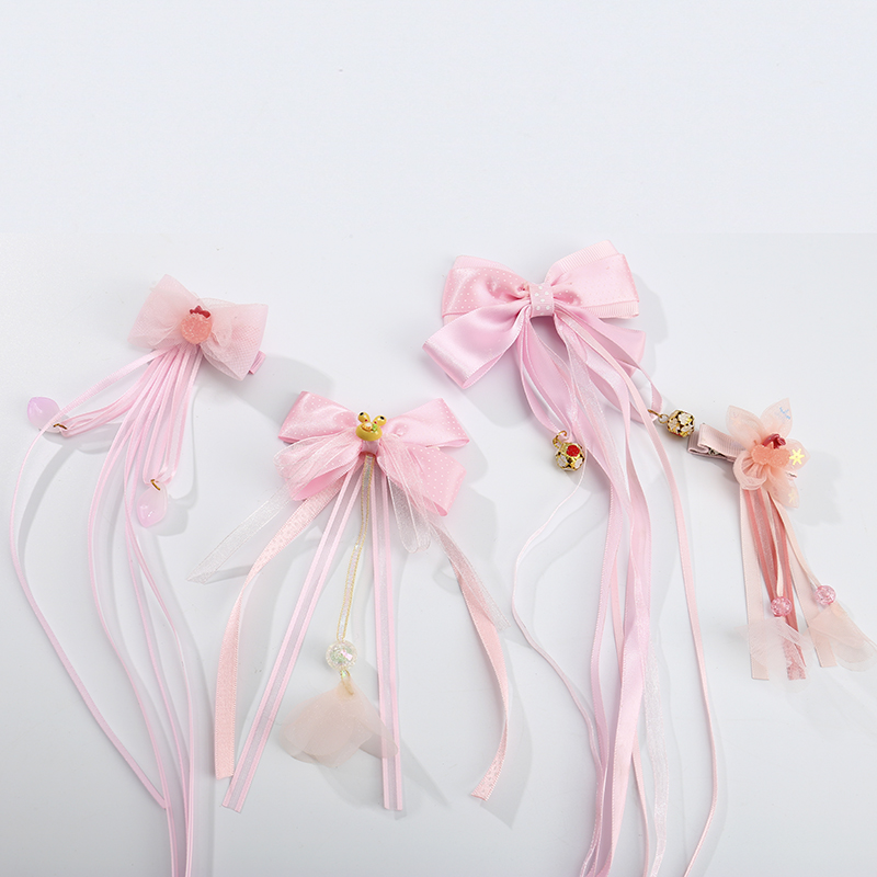 中国风儿童头饰汉服古风发夹发饰女童超仙唐装蝴蝶结可爱公主流苏