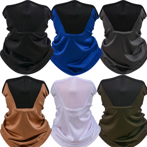 multifunctional headscarf children‘s mask ice silk sunscreen hood fitness mask outdoor cycling dustproof filter face towel