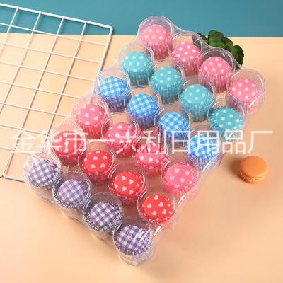 100PCS barreled paper tray, oil-proof and high-temperature cake cups, mixed colors, can be customized size patterns