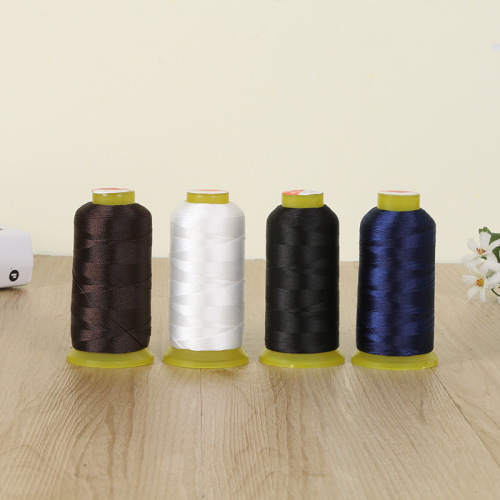 Sewing Machine Thread 150D/210D High-Strength Polyester Sewing Thread Black and White Cotton Sewing Thread on Cone Bale Sewing Thread in Stock Wholesale