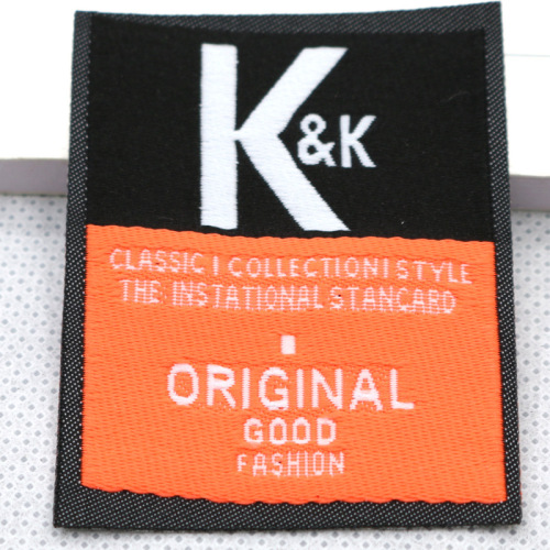Clothing Collar Lable Factory Direct Sales Cotton Tape Collar Lable Weaving Mark Mark Customized Satin Sewn-in Label Spot Customized K & K