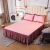 Factory Direct Princess Style Net Red Four-Piece Bed Skirt Simple Bedding Bow Plain Washed Cotton