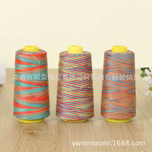 402 Colorful Sewing Thread Size 3000 Dacron Thread Handmade Knitting Thread Household Hand Sewing Cotton Sewing Thread on Cone Factory Wholesale