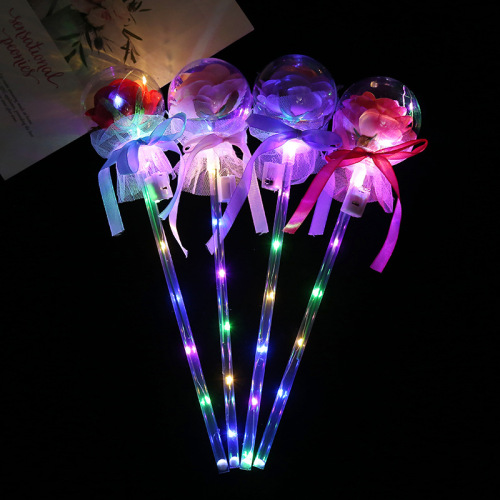 tiktok same rose wave ball star ball magic stick children‘s fairy stick toy luminous night market square wholesale