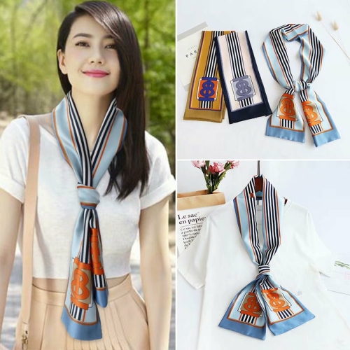 fashion star‘s same double-layer ribbon silk scarf versatile scarf