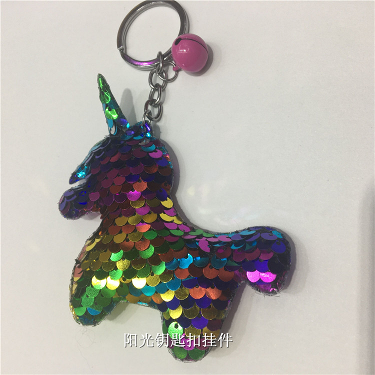 欧美爆款亮片卡通钥匙扣挂件 包包钥匙扣车钥匙装饰挂件 礼品赠品