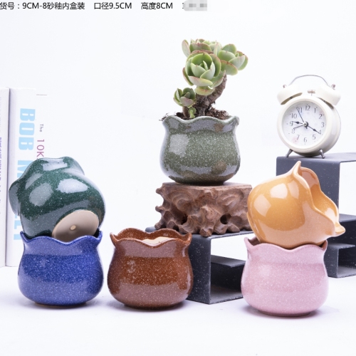 creative workshop fresh succulent ceramic flower pot boutique home decoration technology ceramic small flower pot